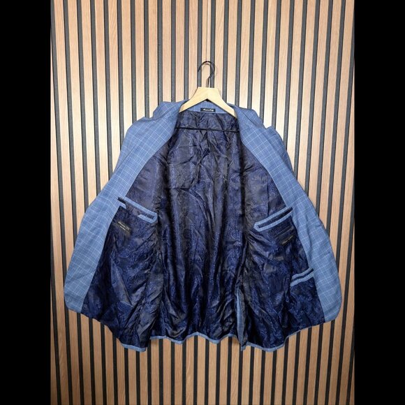 Sartoria Tosi Blazer 54R Mens Blue Italy Made 100% Wool Super 150s Hand Made - Picture 2 of 11